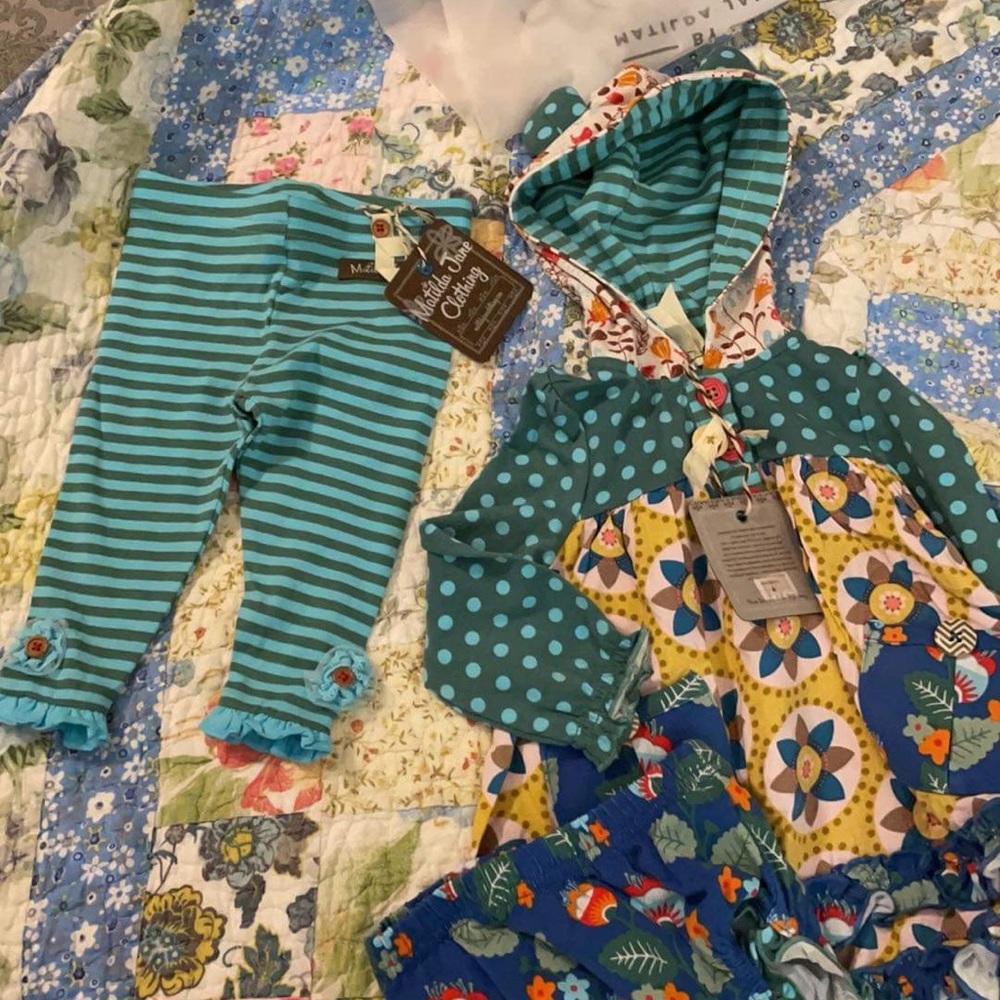 NWT Matilda Jane 3-6 mos Baby Bear with Lock-and Key Leggings